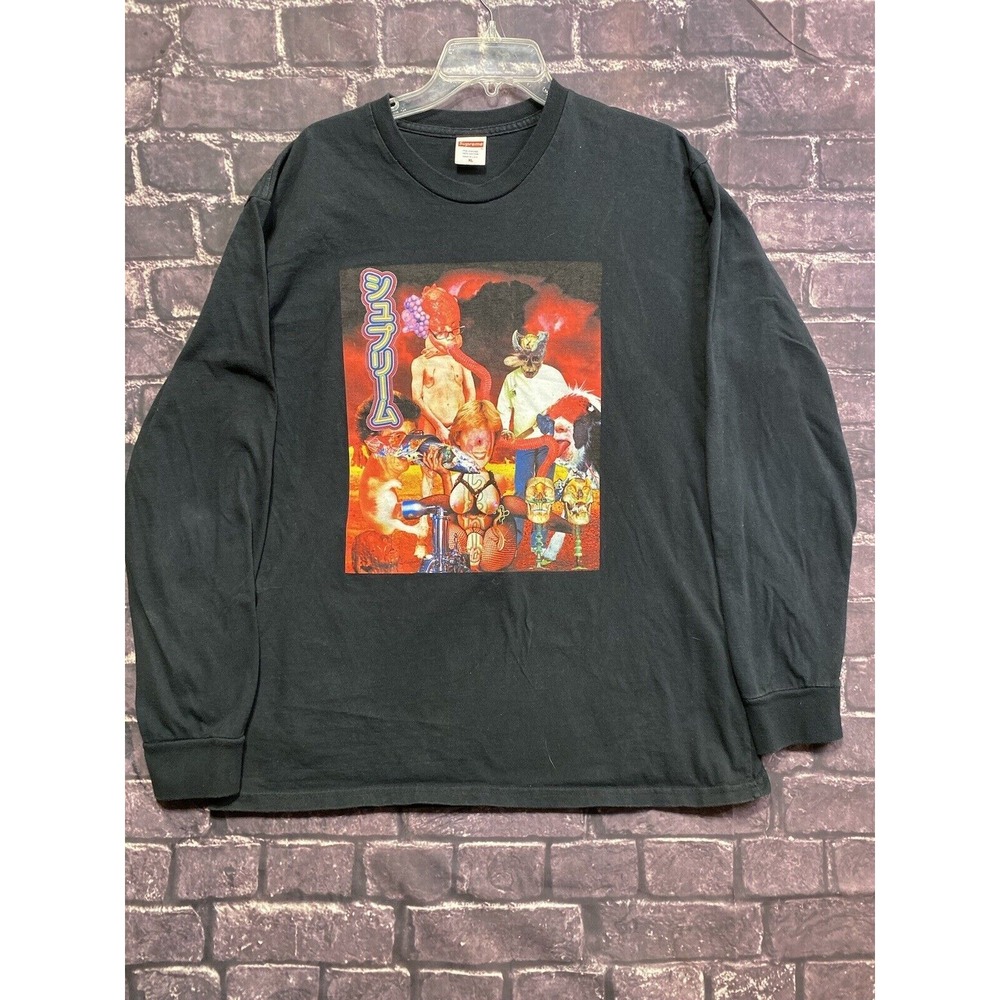 Supreme Sekintani La Norihiro Shirt Mens XL Black Japan‎ Provocative Collage Art